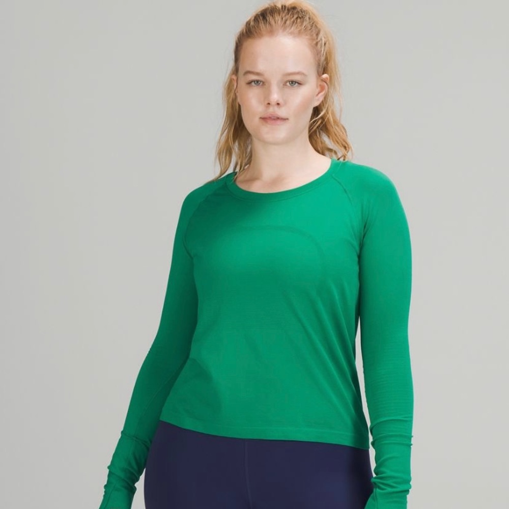 NWT Lululemon Swiftly Tech LS 2.0 Race Length - Size 12 - Emerald Ice